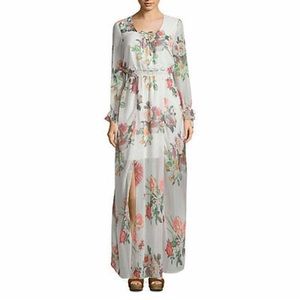 Easter 🐣 💐 Floral & Cream Maxi Dress